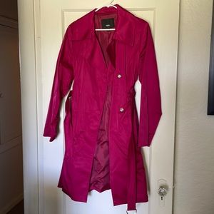 Dark pink/Maroon/ Magenta dress trench coat